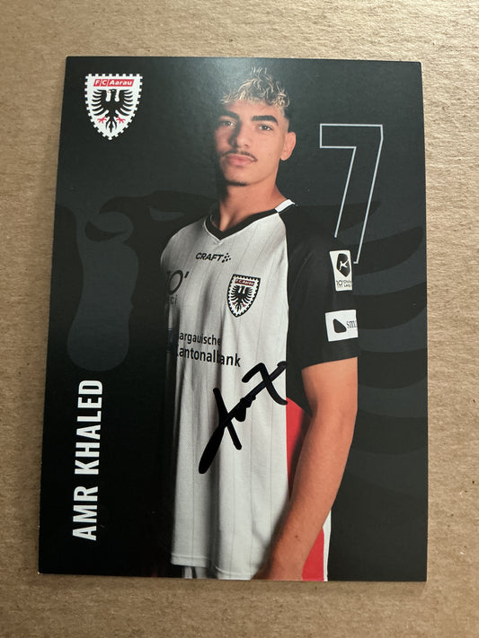 Amr Khaled, Egypt 🇪🇬 FC Aarau 2024/25 hand signed