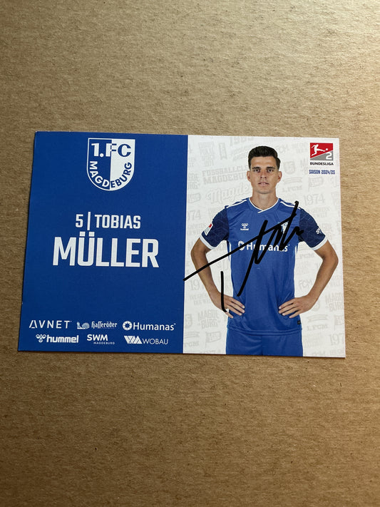 Tobias Müller, Germany 🇩🇪 1.FC Magdeburg 2024/25 hand signed