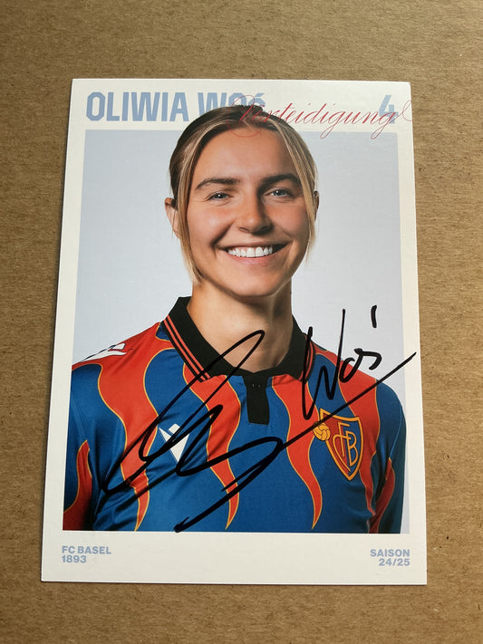 Oliwia Wos, Poland 🇵🇱 FC Basel 2024/25 hand signed
