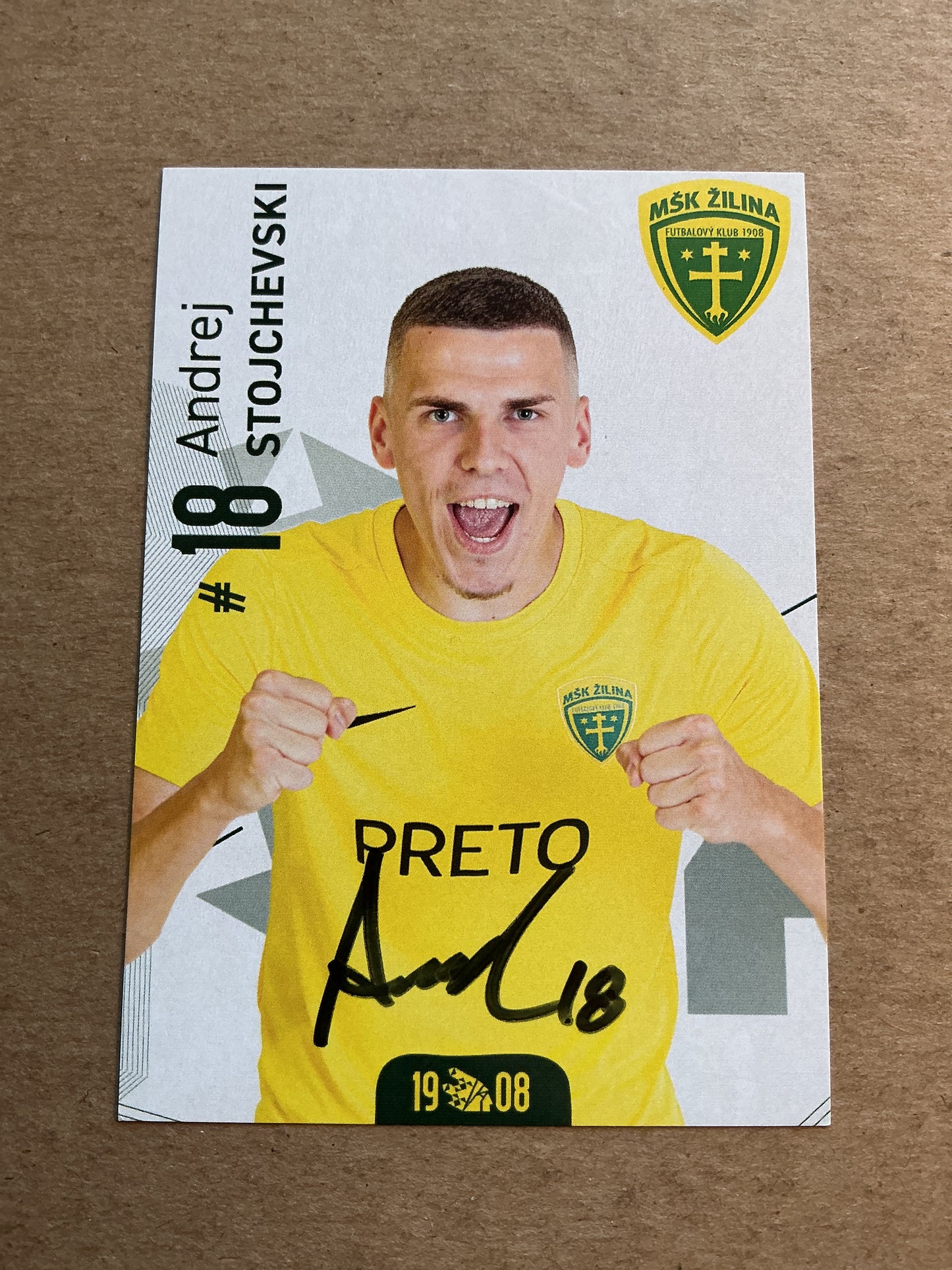 Andrej Stojchevski, North Macedonia 🇲🇰 MŠK Žilina 2023/24 hand signed