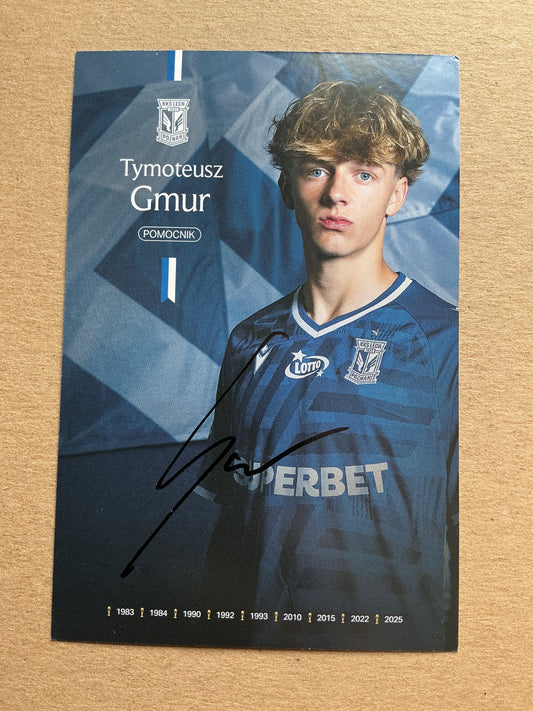 Tymoteusz Gmur, Poland 🇵🇱 Lech Poznán 2025/26 hand signed