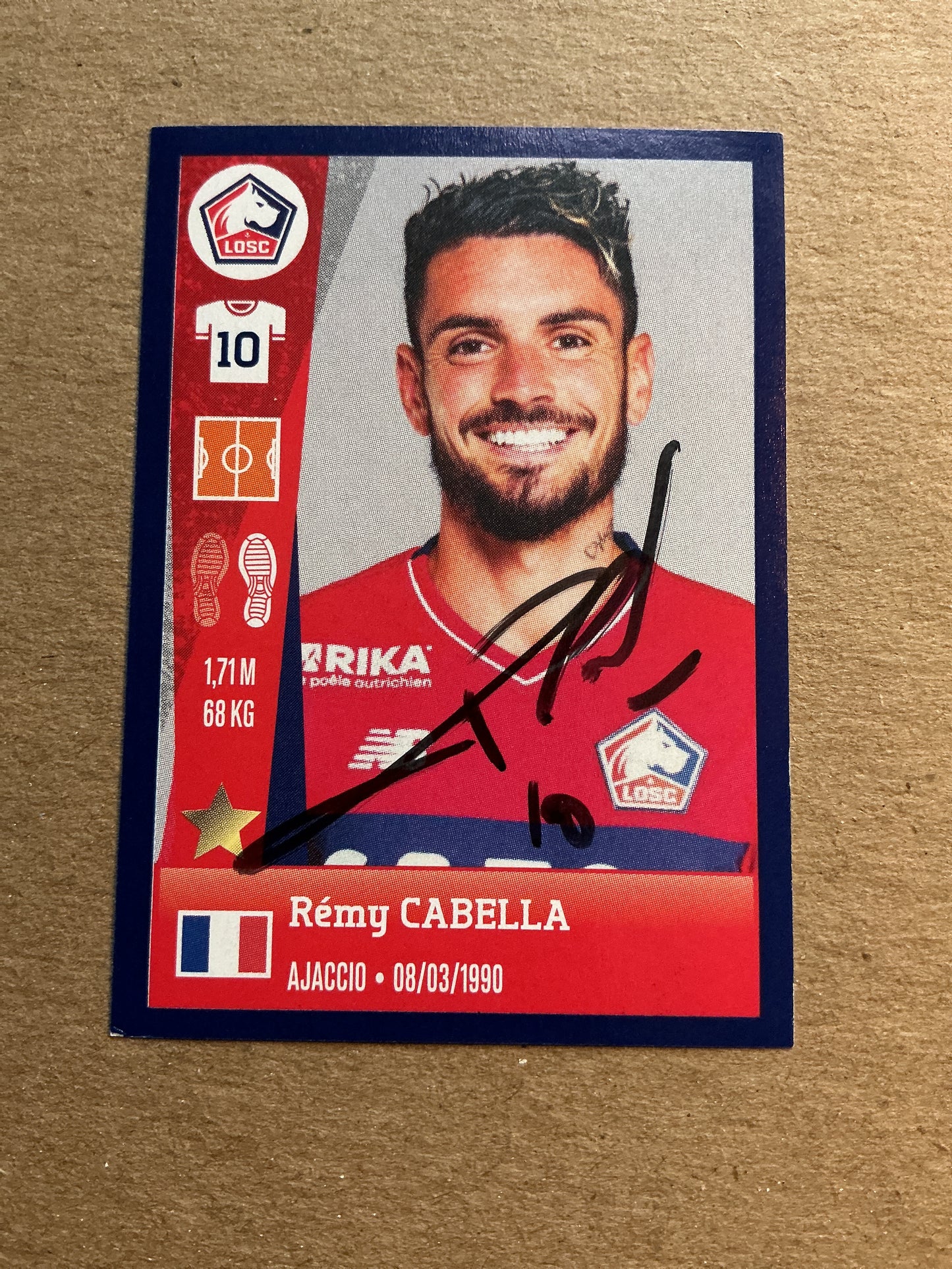 Rémy Cabella, France 🇫🇷 Lille OSC 2023 Panini hand signed