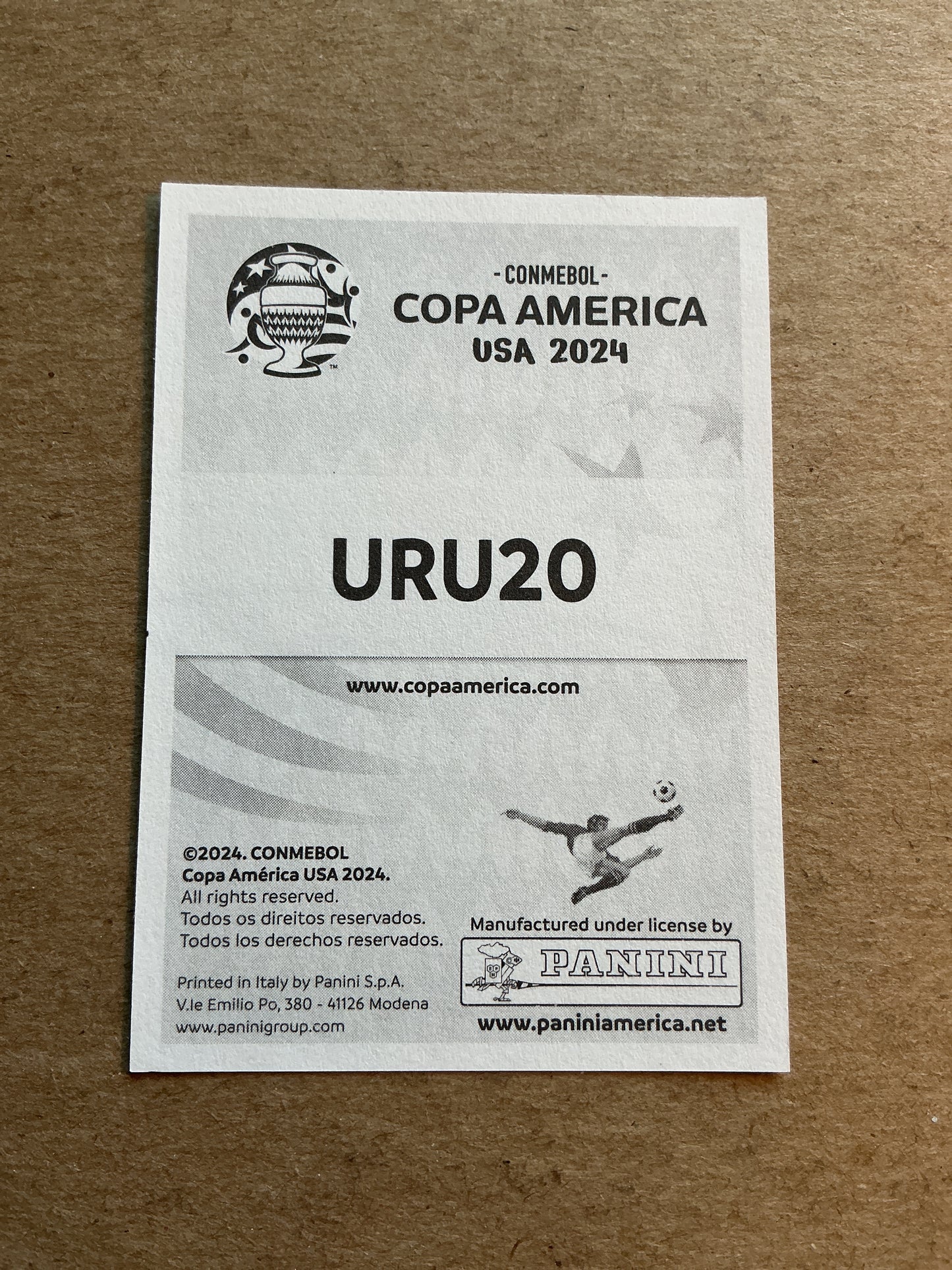 Facundo Pellistri, Uruguay 🇺🇾 Copa America 2024 Panini hand signed