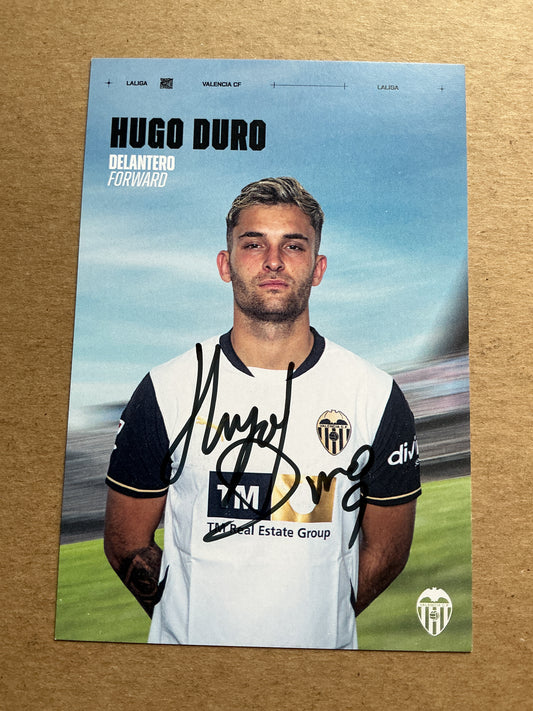 Hugo Duro, Spain 🇪🇸 Valencia CF 2024/25 hand signed