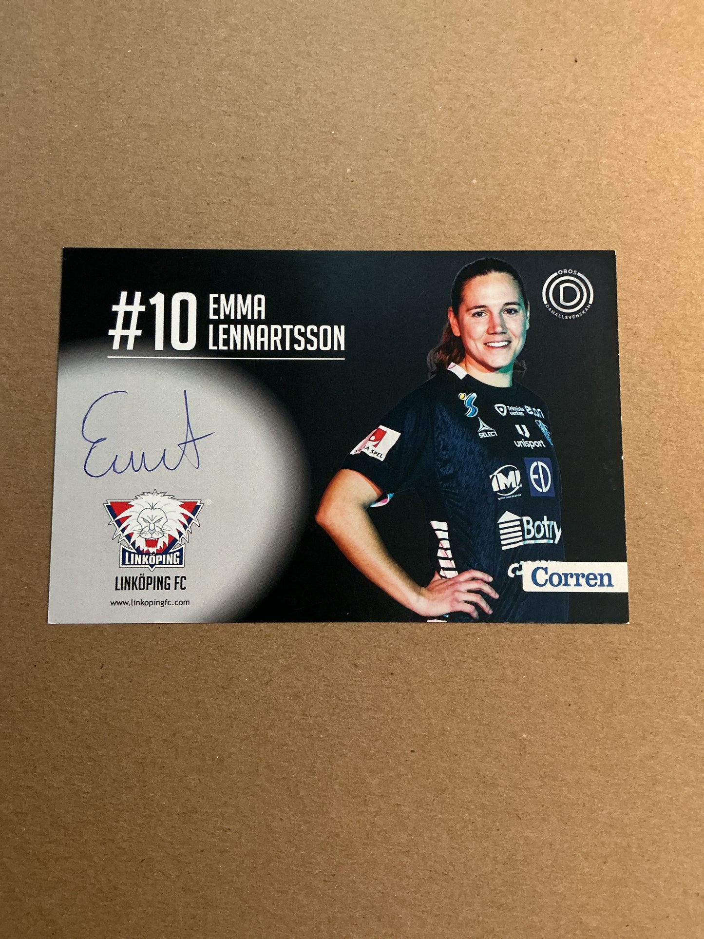 Emma Lennartsson, Sweden 🇸🇪 Linköping FC 2021/22 hand signed