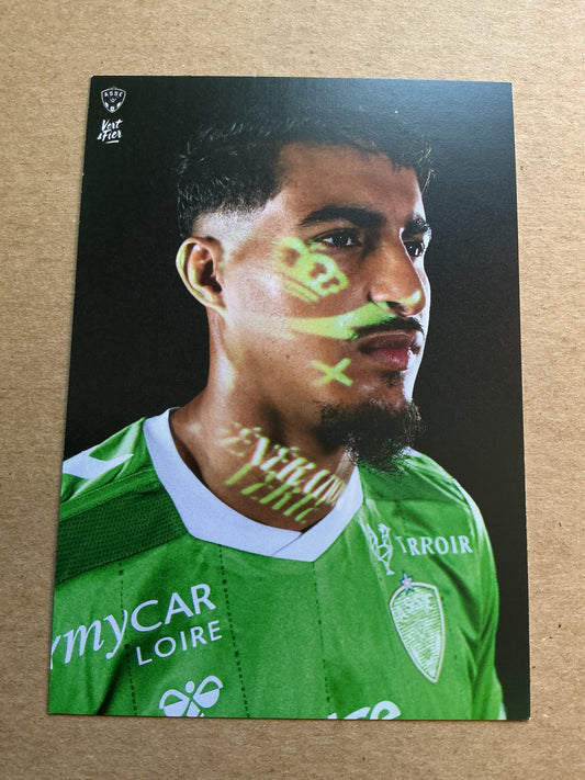 Aimen Moueffek, Morocco 🇲🇦 AS Saint-Etienne 2024/25 hand signed