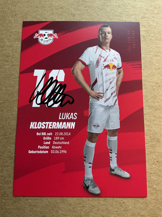 Lukas Klostermann, Germany 🇩🇪 RB Leipzig 2024/25 hand signed