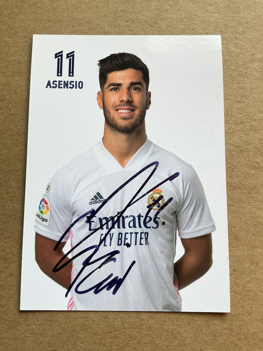 Marco Asensio, Spain 🇪🇸 Real Madrid 2020/21 hand signed