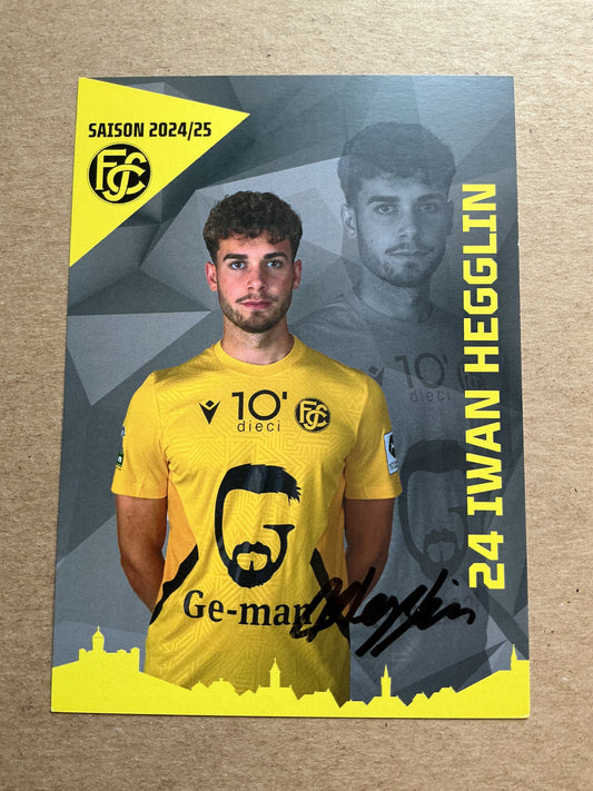 Iwan Hegglin, Switzerland 🇨🇭 FC Schaffhausen 2024/25 hand signed