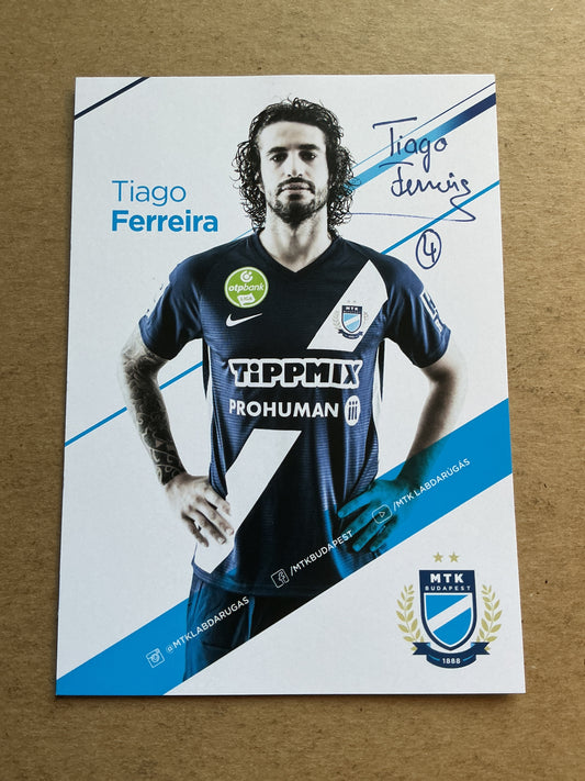 Tiago Ferreira, Portugal 🇵🇹 MTK Budapest 2020/21 hand signed