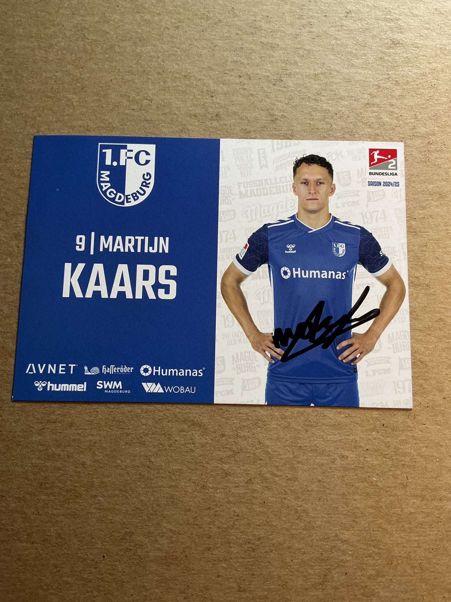 Martijn Kaars, Netherlands 🇳🇱 1.FC Magdeburg 2024/25 hand signed