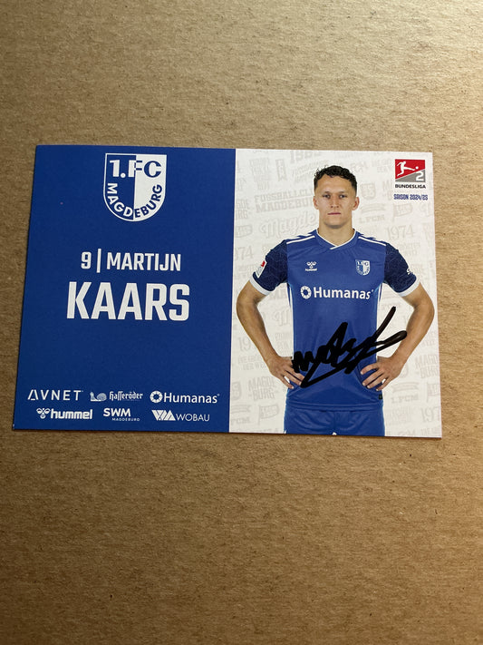 Martijn Kaars, Netherlands 🇳🇱 1.FC Magdeburg 2024/25 hand signed
