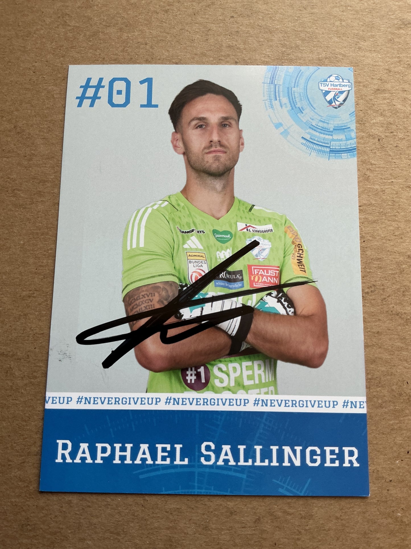 Raphael Sallinger, Austria 🇦🇹 TSV Hartberg 2023/24 hand signed