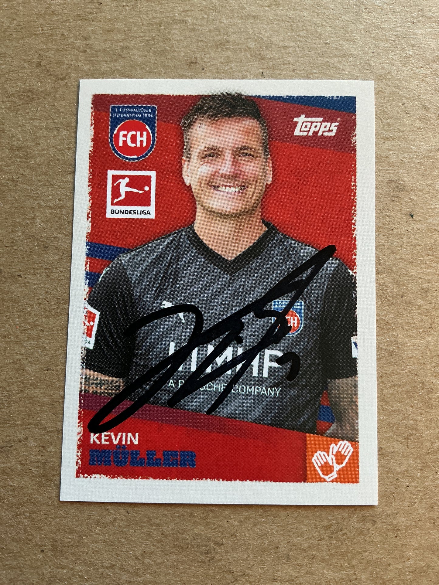 Kevin Müller, Germany 🇩🇪 1. FC Heidenheim 2023/24 Topps hand signed