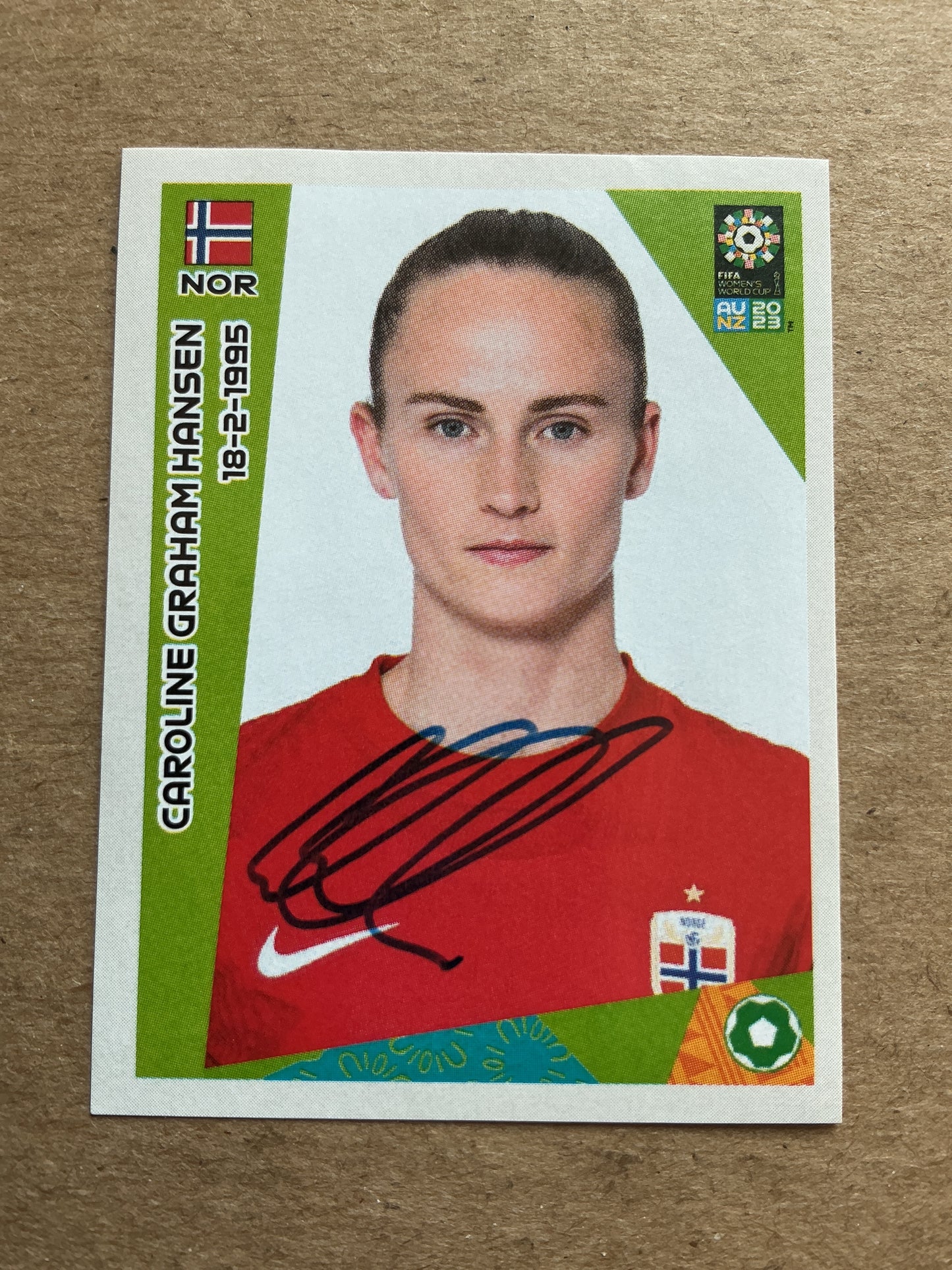 Caroline Graham Hansen, Norway 🇳🇴 FIFA Women’s World Cup 2023 Panini hand signed