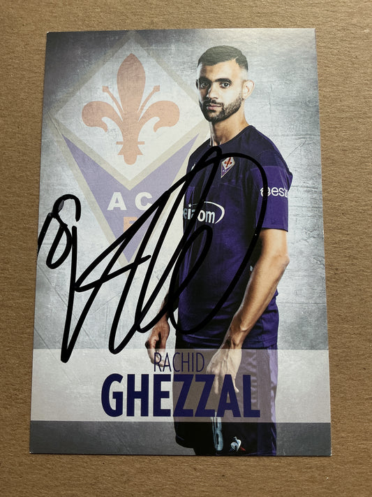 Rachid Ghezzal, Algeria 🇩🇿 ACF Fiorentina 2019/20 hand signed
