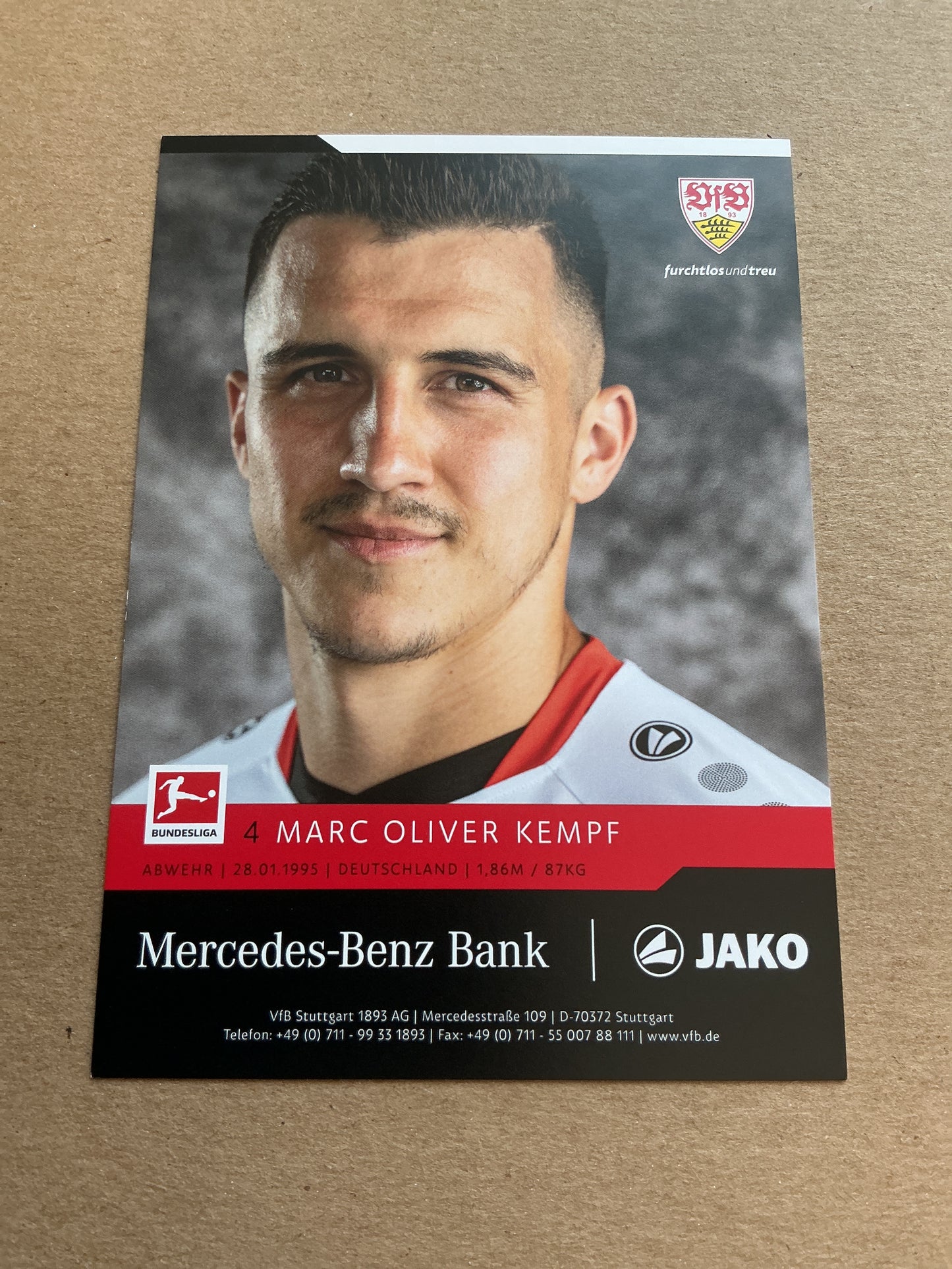 Marc Oliver Kempf, Germany 🇩🇪 VfB Stuttgart 2021/22 hand signed