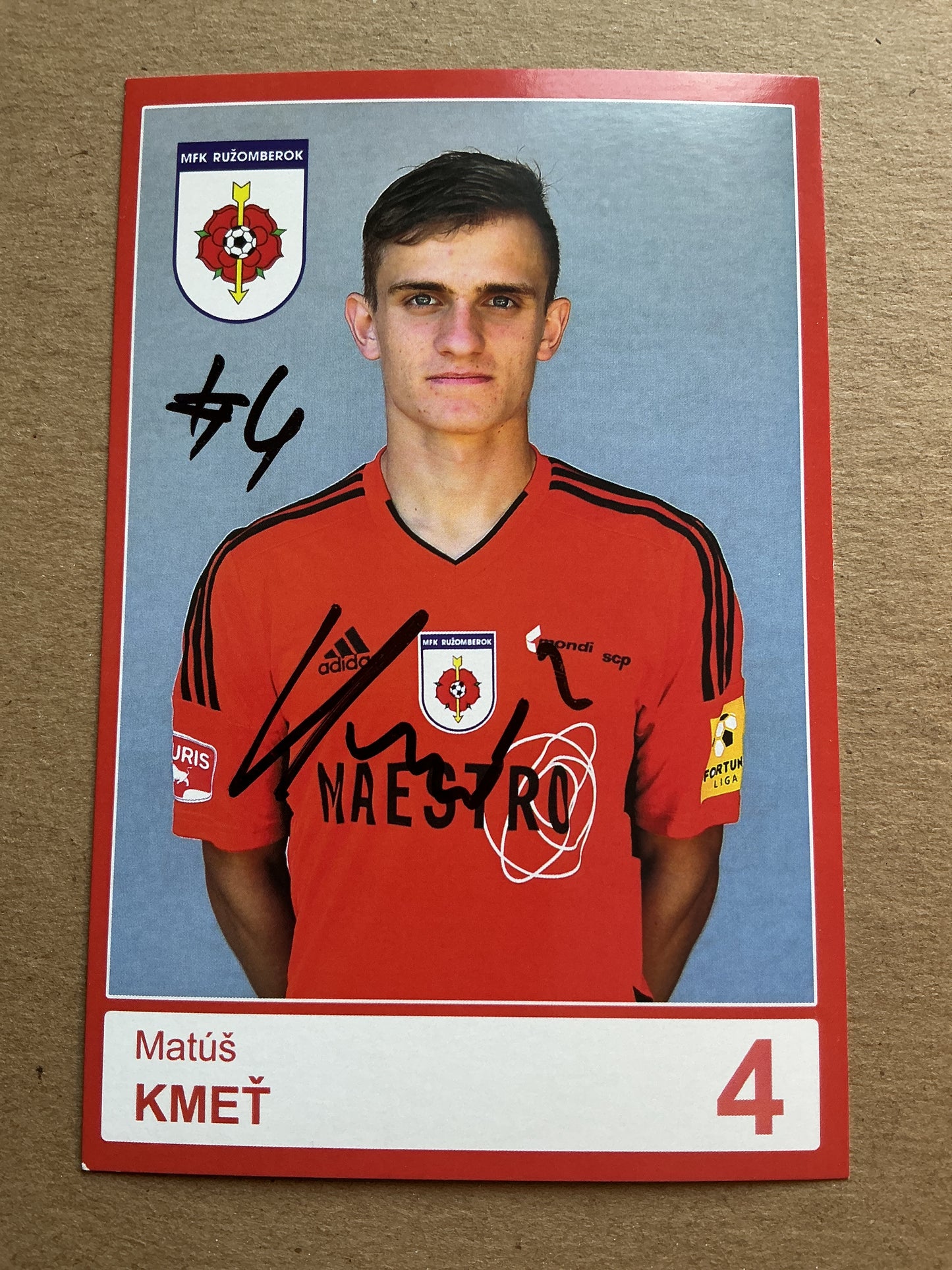 Matúš Kmet, Slovakia 🇸🇰 MFK Ružomberok 2019/20 hand signed