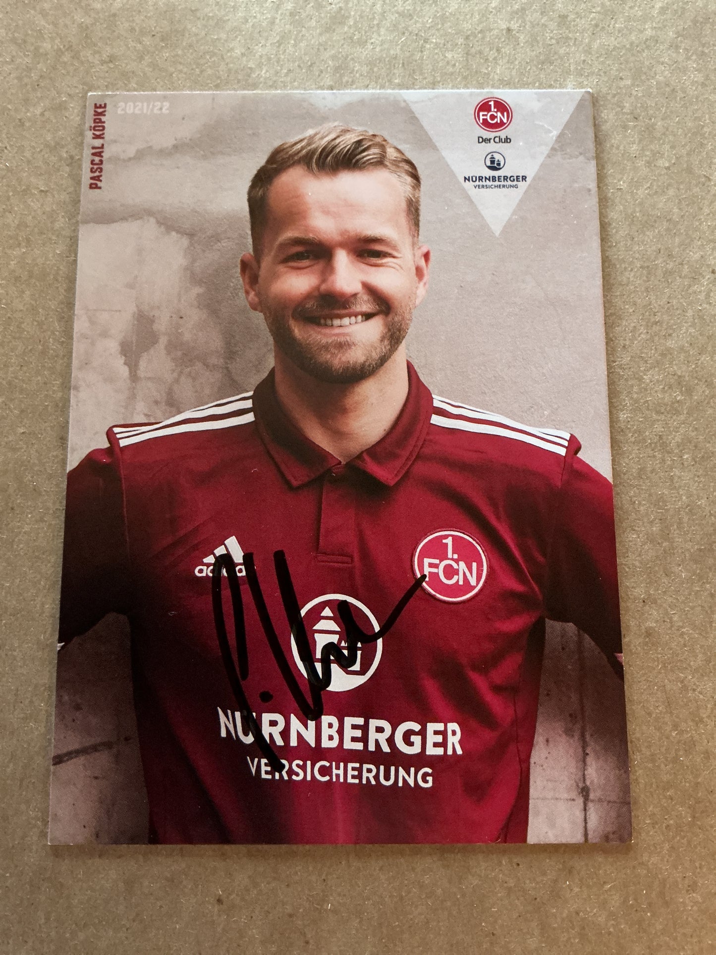 Pascal Köpke, Germany 🇩🇪 1.FC Nürnberg 2021/22 hand signed