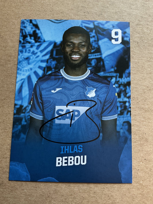Ihlas Bebou, Togo 🇹🇬 TSG 1899 Hoffenheim 2023/24 hand signed