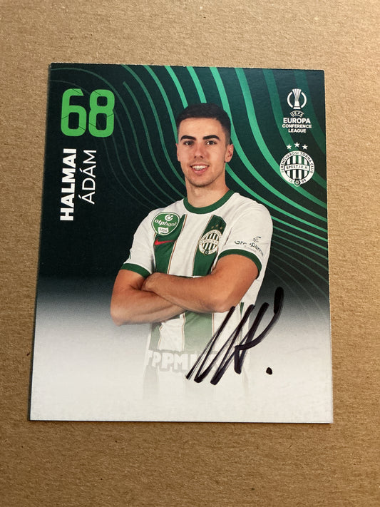 Ádám Halmai, Hungary 🇭🇺 Ferencváros TC 2023/24 hand signed