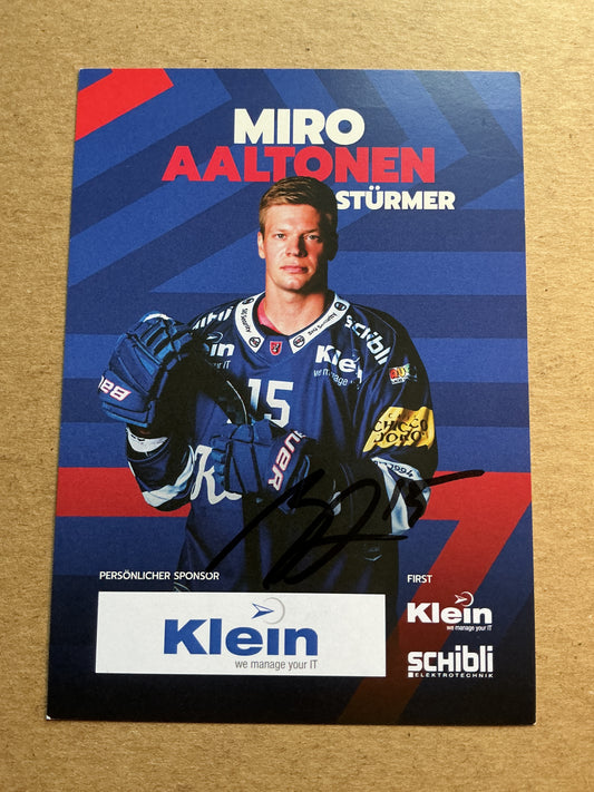 Miro Aaltonen, Finland 🇫🇮 EHC Kloten 2024/25 hand signed