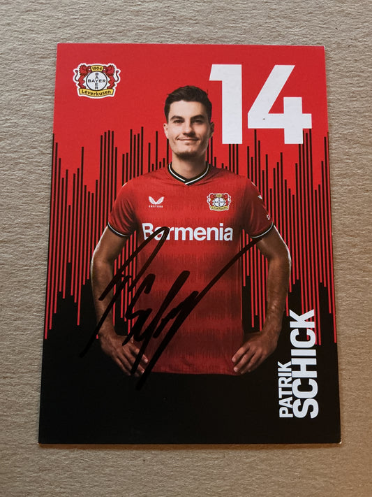 Patrik Schick, Czech Republic 🇨🇿 Bayer 04 Leverkusen 2022/23 hand signed