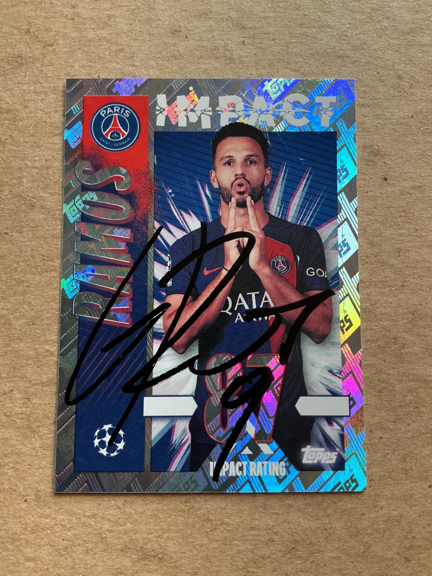 Goncalo Ramos, Portugal 🇵🇹 Paris Saint-Germain 2023/24 Topps hand signed