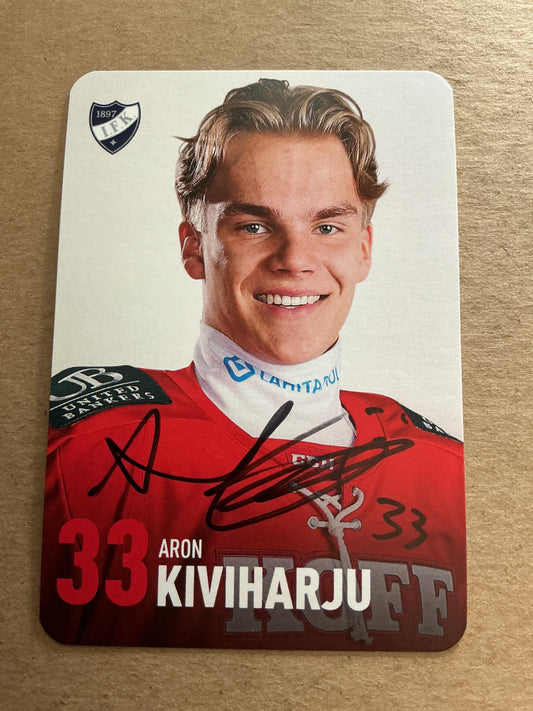 Aron Kiviharju, Finland 🇫🇮 HIFK Hockey 2024/25 hand signed