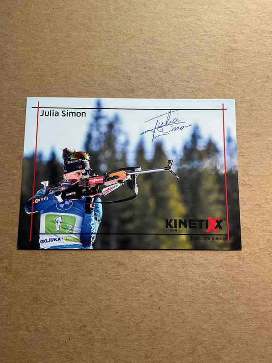 Julia Simon, France 🇫🇷 Biathlon Winter Sports 2024/25 hand signed