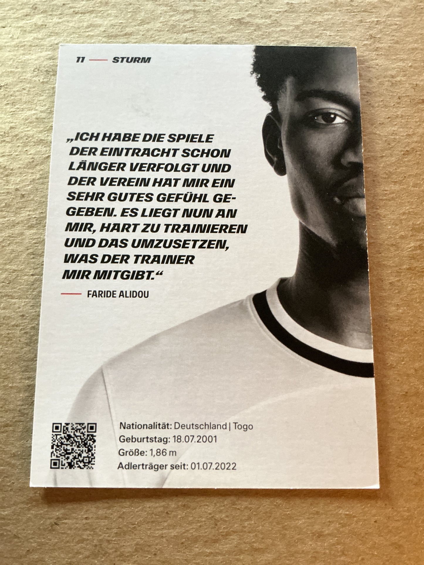 Faride Alidou, Germany 🇩🇪 Eintracht Frankfurt 2022/23 hand signed