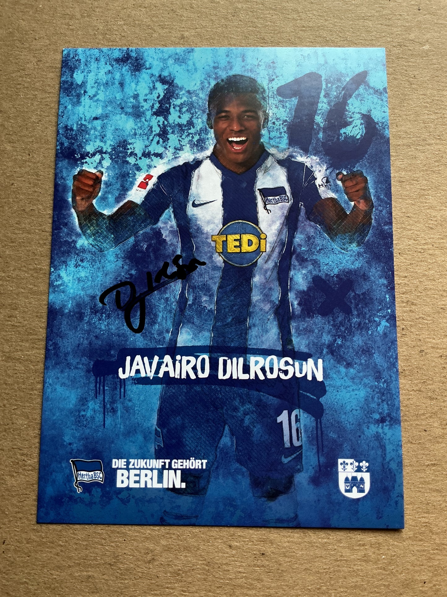 Javairo Dilrosun, Netherlands 🇳🇱 Hertha BSC Berlin 2019/20 hand signed