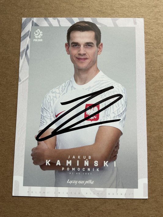 Jakub Kaminski, Poland 🇵🇱 FIFA World Cup 2022 Lech Poznan hand signed