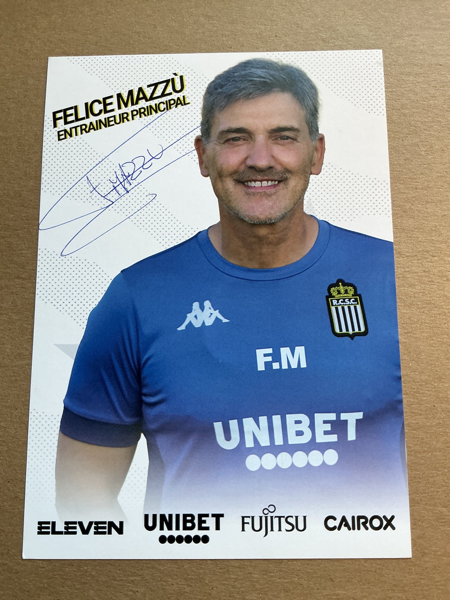 Felice Mazzu, Belgium 🇧🇪 Sporting Charleroi 2022/23 hand signed