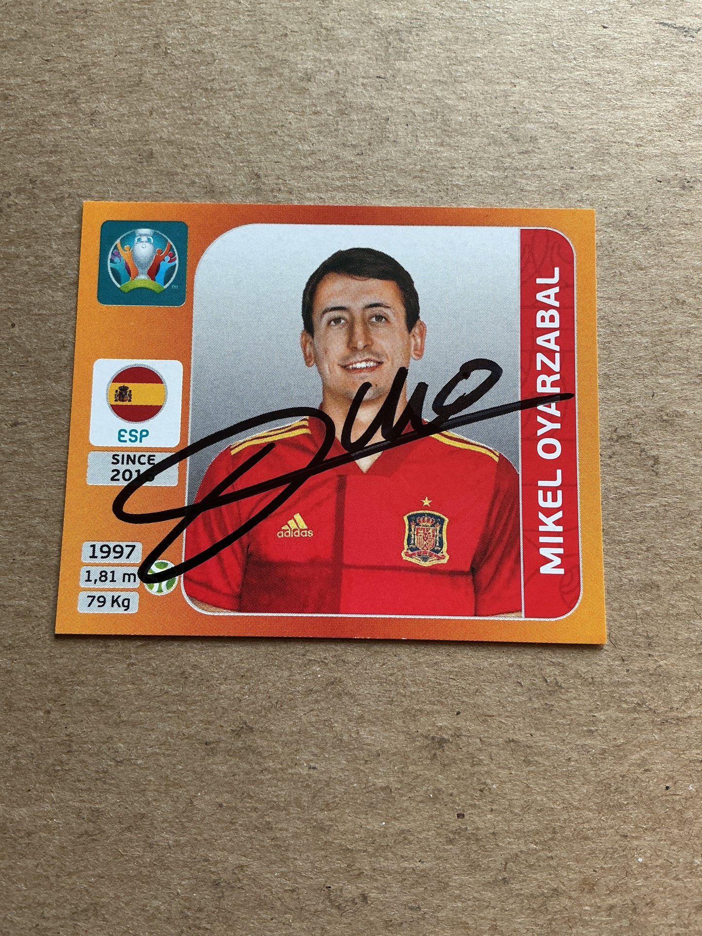 Mikel Oyarzabal, Spain 🇪🇸 UEFA Euro 2020 Panini hand signed