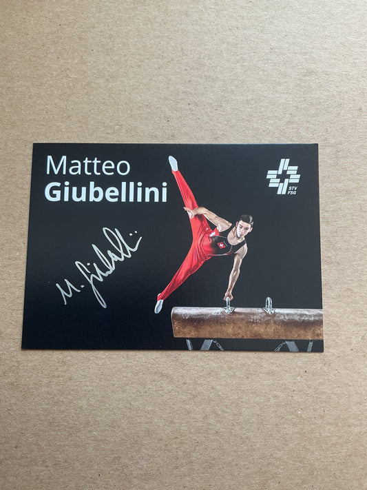 Matteo Giubellini, Switzerland 🇨🇭 Gymnastics Summer Olympics 2024 hand signed