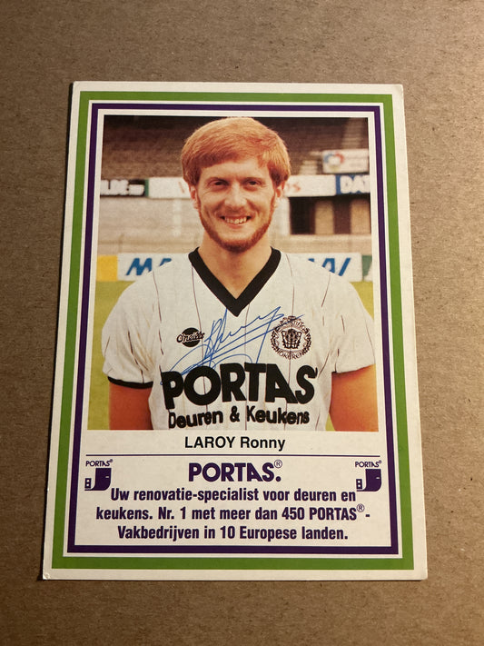 Ronny Laroy, Belgium 🇧🇪 KSC Lokeren 1983/84 hand signed