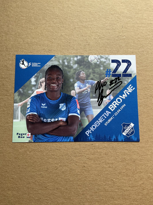 Phoenetia Browne, Saint Kitts and Nevis 🇰🇳 SC Sand 2021/22 hand signed