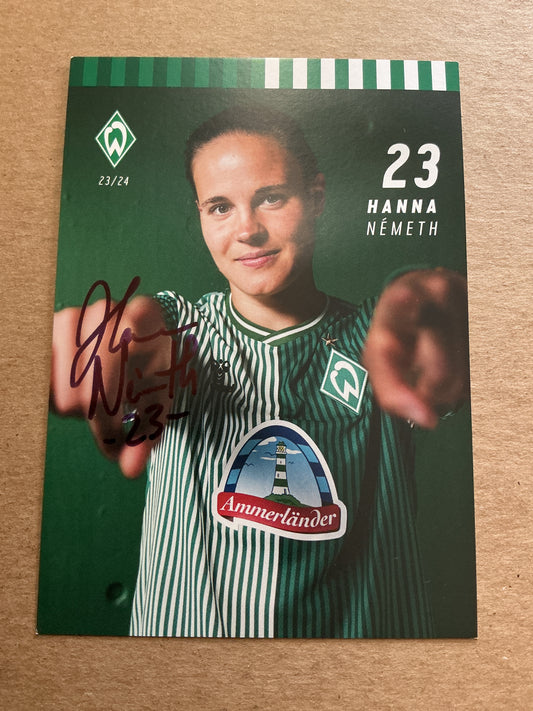 Hanna Nemeth, Hungary 🇭🇺 SV Werder Bremen 2023/24 hand signed