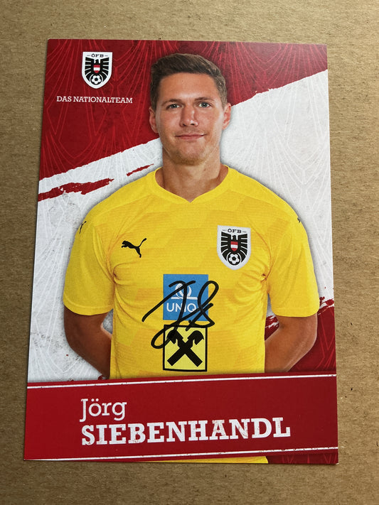 Jörg Siebenhandl, Austria 🇦🇹 UEFA Euro Cup 2020 hand signed