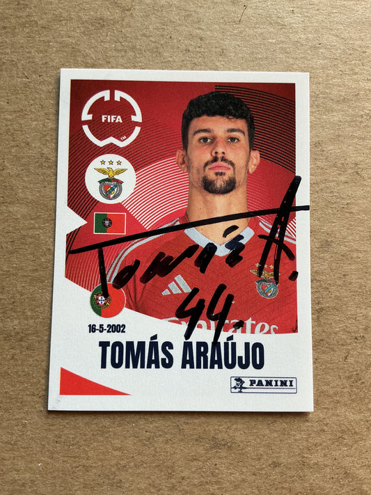 Tomas Araujo, Portugal 🇵🇹 SL Benfica Club World Cup 2025 Panini hand signed