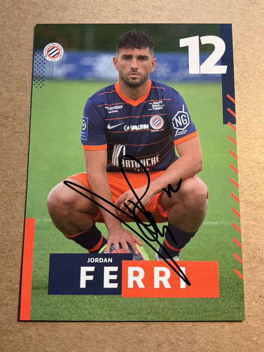 Jordan Ferri, France 🇫🇷 Montpellier HSC 2021/22 hand signed
