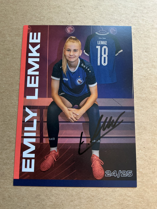 Emily Lemke, Germany 🇩🇪 1.FFC Turbine Potsdam 2024/25 hand signed