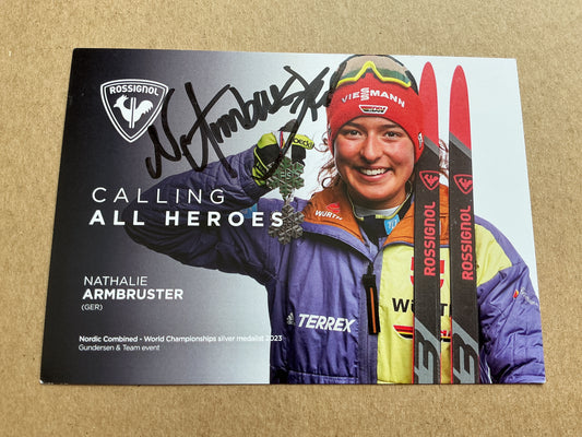 Nathalie Armbruster, Germany 🇩🇪 Nordic Combined 2024/25 hand signed