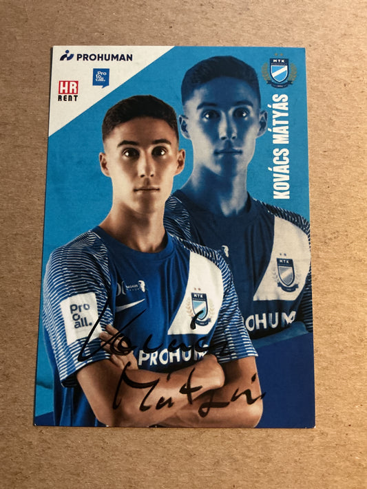 Mátyás Kovács, Hungary 🇭🇺 MTK Budapest 2022/23 hand signed