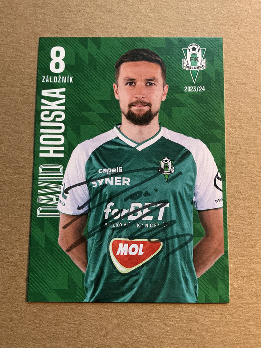 David Houska, Czech Republic 🇨🇿 FK Jablonec 2023/24 hand signed
