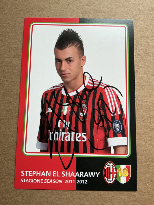 Stephan El Shaarawy, Italy 🇮🇹 AC Milan 2011/12 hand signed