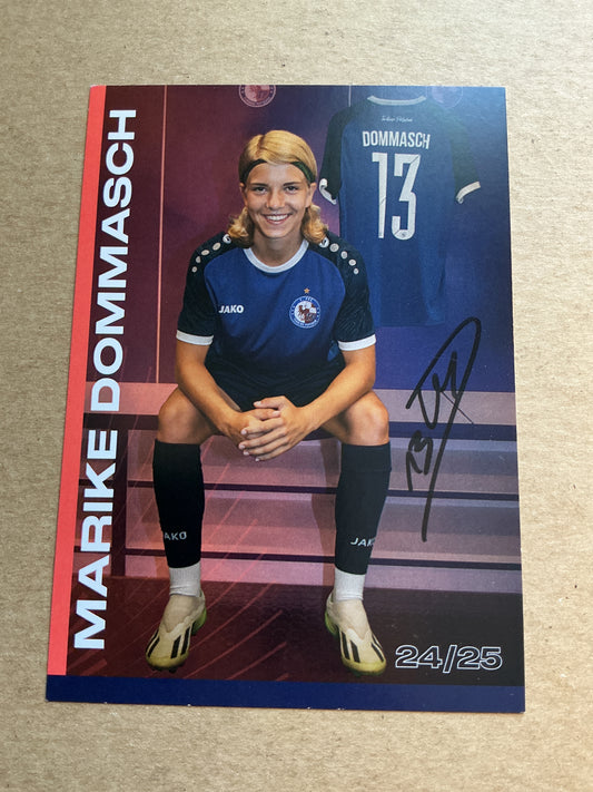 Marike Dommasch, Germany 🇩🇪 1.FFC Turbine Potsdam 2024/25 hand signed