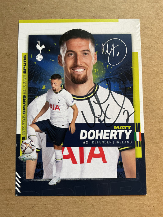 Matt Doherty, Ireland 🇮🇪 Tottenham Hotspur 2022/23 hand signed