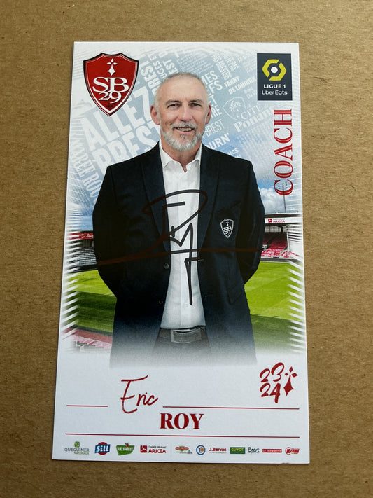 Eric Roy, France 🇫🇷 Stade Brestois 29 2023/24 hand signed